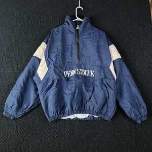 Vintage‎ 90s Penn State Nittany Lions Starter Anorak Jacket Navy Blue Men Size L